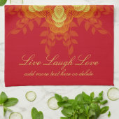 Geometrische Natur mit benutzerdefiniertem Texttüc Handtuch (Gefaltet)