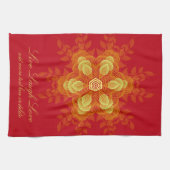 Geometrische Natur mit benutzerdefiniertem Texttüc Handtuch (Horizontal)