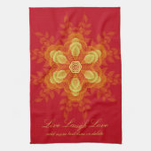 Geometrische Natur mit benutzerdefiniertem Texttüc Handtuch (Vertikal)