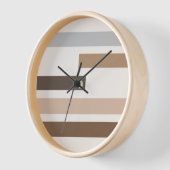 Geometrische natürliche Erdtöne Streifen Kunstmust Uhr (Winkel)