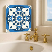 Geometrische Navy Blue Mediterrane Tile Fliese