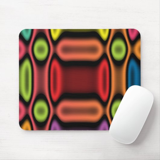 Geometrische Neon Mousepad (Mit Mouse)