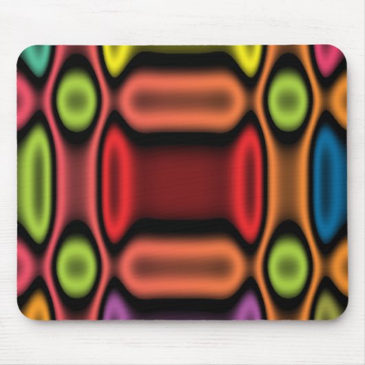 Geometrische Neon Mousepad (Vorne)