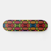 Geometrische Neon Skateboard (Horizontal)