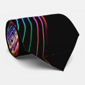 Geometrische Neonfarblinien Krawatte (Gerollt)