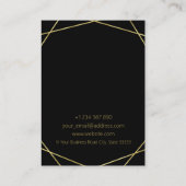 Geometrische Netzklace-Display-Karte für Gold Foil Visitenkarte (Rückseite)