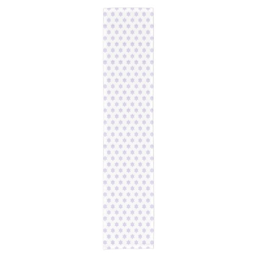 Geometrische neuartige blaujüdische Sterne Kurzer Tischläufer (Vorderseite)