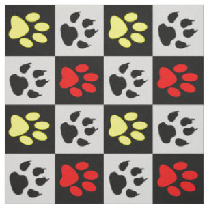 Geometrische Niedliche Pet-Paws und -Klauen Stoff