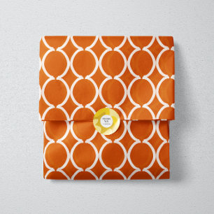 Geometrische Ogee-Gitter- burnt orange Seidenpapier