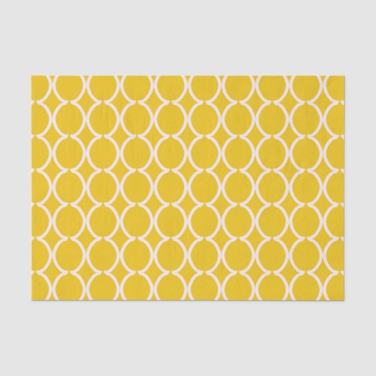 Geometrische Ogee-Gitter-Senfpapier Seidenpapier (Vorderseite)