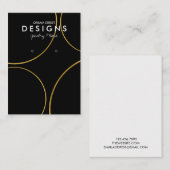 Geometrische Ohrring-Anzeigetafel für Goldrunden Visitenkarte (Vorne/Hinten)