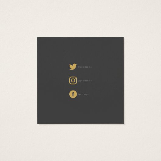 Geometrische Ohrringhalter und soziale Symbole (Rückseite)