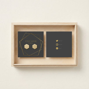 Geometrische Ohrringhalter und soziale Symbole