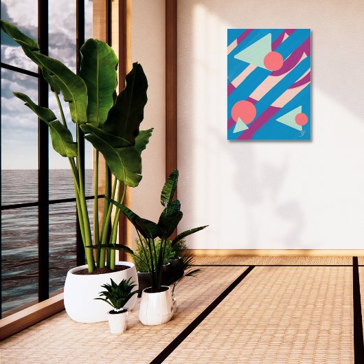 Geometrische Ölformen Vintage Palette Fotodruck