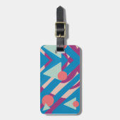 Geometrische Ölformen Vintage Palette Gepäckanhänger (Vorderseite vertikal)