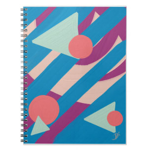Geometrische Ölformen Vintage Palette Notizblock
