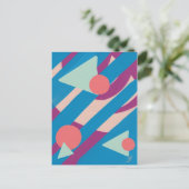 Geometrische Ölformen Vintage Palette Postkarte (Stehend Vorderseite)