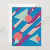 Geometrische Ölformen Vintage Palette Postkarte (Vorne/Hinten)