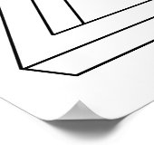 Geometrische optische Illusion eines unendlichen D Poster (Ecke)