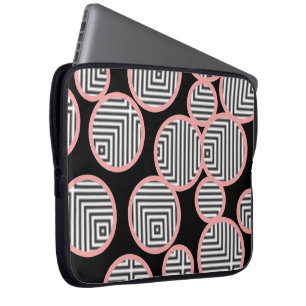 geometrische optische Kreise Laptopschutzhülle