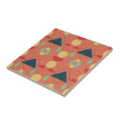 Geometrische Orange-Keramik-Tile der Mod Mitte des Fliese (Seite)