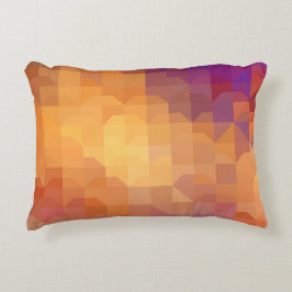 Geometrische Orangen-Quadrate und Dreiecke der Dekokissen