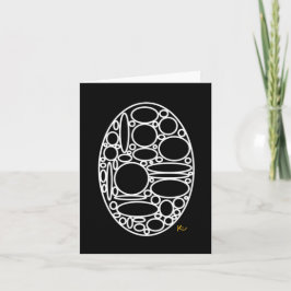 Geometrische Oval-Mitteilungskarten Karte