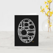 Geometrische Oval-Mitteilungskarten Karte (Gelbe Blume)