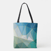 Geometrische Ozeanwelle Tasche (Rückseite)