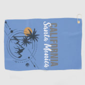 Geometrische Palmen von Santa Monica California Golfhandtuch (Horizontal)