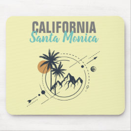 Geometrische Palmen von Santa Monica California Mousepad