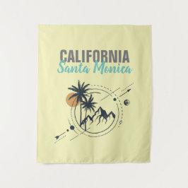 Geometrische Palmen von Santa Monica California Wandteppich