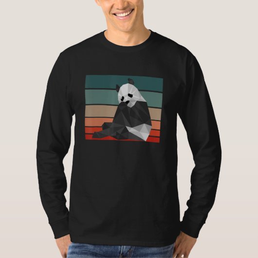 Geometrische Panda-Modelle T-Shirt (Vorderseite)