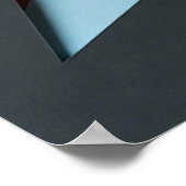 Geometrische Papier-Schnitt Frau Profil Poster (Ecke)