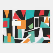 Geometrische Papierblätter Geschenkpapier Set (Vorderseite 3)