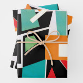 Geometrische Papierblätter Geschenkpapier Set (Beispiel)