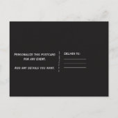 Geometrische Party Einladung für Schwarz & Gold-Ch (Rückseite)