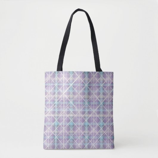 Geometrische Pastel Kariert Tasche (Vorderseite)