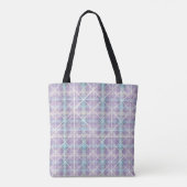 Geometrische Pastel Kariert Tasche (Rückseite)