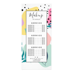 geometrische Pastelform tropisches Blattmuster Werbekarte