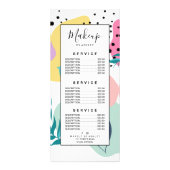 geometrische Pastelform tropisches Blattmuster Werbekarte (Hinten)