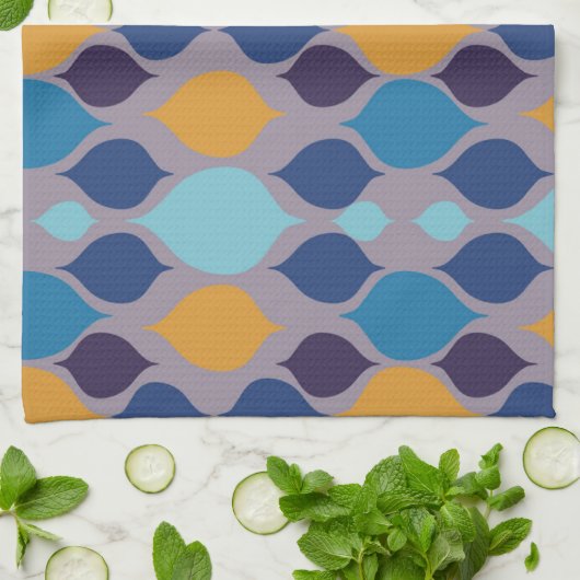 Geometrische Pastelle Mitte der 60er Jahre Geschirrtuch (Gefaltet)
