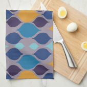 Geometrische Pastelle Mitte der 60er Jahre Geschirrtuch (Viertel Falte)