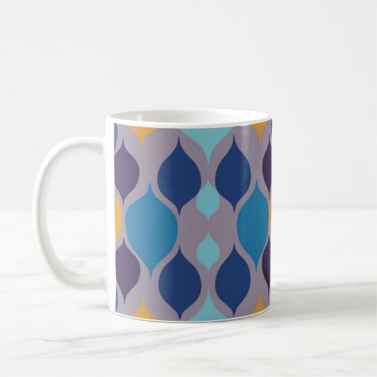 Geometrische Pastelle Mitte der 60er Jahre Kaffeetasse (Links)