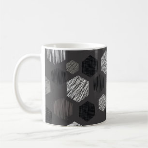Geometrische Pastelle: Vintages Texturmuster. Kaffeetasse