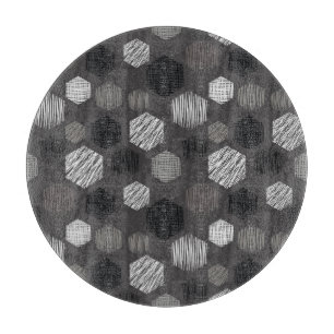 Geometrische Pastelle: Vintages Texturmuster. Schneidebrett