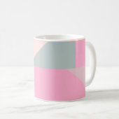 Geometrische Pastellfarbblöcke - Personalisierte F Kaffeetasse (VorderseiteRechts)