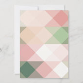 geometrische Pastellfarben, moderne Geburtsankündi Einladung (Rückseite)