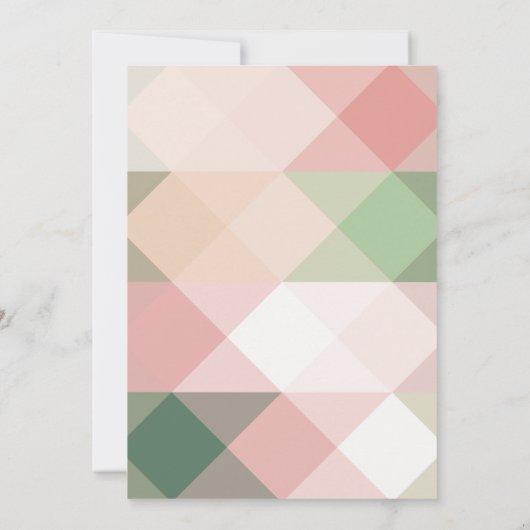 geometrische Pastellfarben, moderne Geburtsankündi Einladung (Rückseite)