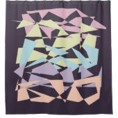 Geometrische, pastellfarbene, elegante Dreiecke Duschvorhang (Vorderseite)